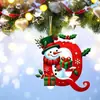 Nuevo Colgante Decorativo Plano de Acrílico Transfronterizo para Festival Navideño Adorno para Árbol de Navidad Decoraciones Navideñas para el Hogar