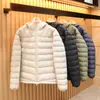 Ligera Otoño/Invierno 2026 Nuevo Exterior Delgado Tres Pruebas Cálida Acolchada con Capucha Algodón Chaqueta Moda Masculina