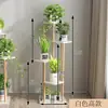 Suporte de Flores de Madeira Maciça e Ferro Layout de Sala de Estar Escada de Chão Multicamadas Rack de Armazenamento para Suculentas Varanda Suporte para Vasos de Flores
