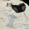 Ropa Interior Femenina Transpirable Sin Marca Estilo Francés Chica Sexy Encaje Hueco Puro Deseo Braguitas de Satén