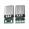 Assento fêmea USB 3.1 TIPO-C com placa fixa interface de dados de carregamento cabeça macho e fêmea C frente e verso dupla face DIY