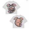 Camiseta de calle de hip-hop con estampado de dibujos animados, holgada, estilo gótico Harajuku, de algodón, de manga corta, para hombre y mujer.