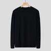 Camiseta interior para hombre cuello redondo terciopelo doble cara terciopelo interior camiseta larga manga larga para hombre otoño e invierno hombre tierra otoño top