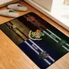 Alfombrilla de Piso para Baño de Comercio Exterior Transfronterizo, Alfombrilla Absorbente Antideslizante para Lavabo de Baño, Alfombrilla de Piso de Franela Estilo Americano Fácil de Limpiar