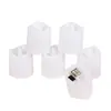 Velas electrónicas simuladas personalizadas con bordes ondulados, accesorios de decoración de escena de velas de boda, lámparas de vela simuladas pequeñas tipo velita