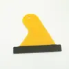 Ferramentas para insulfilm de vidros de carro: raspador pequeno amarelo resistente ao calor, raspador de fibra de carbono, raspador de filme que muda de cor, raspador de água resistente ao desgaste