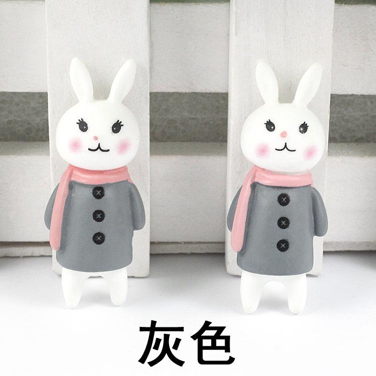 半面围巾兔灰色