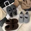 Zapatos de Mujer Otoño/Invierno Estilo Birkenstock con Aumento Oculto de Altura, Más Terciopelo y Algodón, Nuevo Estilo 2026, Suela Gruesa, Zapatos Mary Jane de Correa Única, Zapatos Peludos