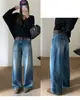Otoño 26 TOP Hechos en Europa Guangzhou Trece Hongs Estilo Retro Dulce Fresco Chica Picante Jeans de Pierna Ancha con Cinturón 61850