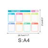 Ct901-Ct928 Pizarra Blanca Magnética Borrable Semanal y Mensual Tablero de Notas Mensajes Pegatina para Refrigerador Calendario Pegatina de PVC
