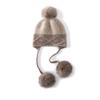Gorro de Punto de Cachemira al por Mayor para Comercio Exterior para Mujer, Gorro Grueso de Punto Trenzado, Calentador para Orejas, Versátil y a Prueba de Frío