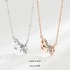 S925 Colar de Arco de Prata Esterlina Feminina Luz Luxo Nicho Design Sentido Diamante Conjunto Simples Clavícula Cadeia Elegante Moda Colar