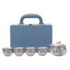 Juego de Té Kung Fu 2026 Nuevo Modelo Lujo Ligero Set de Regalo de Gama Alta Estilo Chino Cerámica Ru Caja de Regalo para Oficina y Negocios