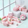 Muebles Creativos Elásticos Q Rosas, Accesorios Decorativos Hechos a Mano para Casas de Muñecas DIY, Adornos Pequeños para Paisajismo de Sala de Estar en Miniatura