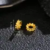 Plata de Ley S925 Chapada en Oro con Engranajes Antiguos Accesorios Joyería Hecha a Mano DIY Anillos Espaciadores para Pulseras Piezas Pequeñas