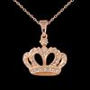 C185 Colar europeu e americano atacado colar de diamantes da moda personalidade nobre coroa pingente de ouro joias corrente de suéter