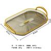 Bandeja ovalada gris ahumado chapada en oro, bandeja de té de lujo ligera para el hogar, taza de agua para sala de estar, plato de fruta, plato de cena, plato de almacenamiento estilo ins