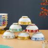 Cuenco de porcelana Jingdezhen para el hogar, cuenco de arroz, cuenco de cerámica, vajilla, juego de platos, cuenco de arroz, cuenco de sopa