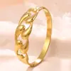 Pulseira Hidráulica de Aço Inoxidável Banhada a Ouro 18K, Design de Gota d'Água Ondulada, Pulseira Não Desbota, Nova Pulseira Europeia e Americana Ins de Cruzamento