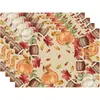 Manteles individuales de lino Amazon Otoño Acción de Gracias Transfronterizos para Decoración de Fiesta Festiva en Sala de Estar Comedor del Hogar Banderines de Mesa Personalizados
