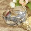 Accesorios de Plata Antigua Estilo Étnico, Joyería del Tíbet y Nepalí, Pulseras para Mujer Estilo Exótico, Pulseras de Plata Miao
