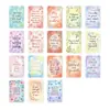 18 Tarjetas Ligeras de Acuarela, Autoafirmación y Escritura Suave para Diario, Decoración Delicada, Pequeñas Tarjetas Diarias que Calientan el Corazón