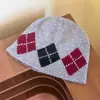 [Gorro + Bufanda] Gorro de Punto Retro a Cuadros de Diamante para Mujer, Moda Otoño e Invierno, Cálido, Protección para las Orejas, Gorro de Montón