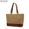 Bolsa casual das mulheres bolsa impermeável bolsa diagonal de lona com primeira camada de couro de cor sólida saco de ombro transbordamento fornecimento de fábrica