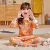 Ropa de casa infantil de Frozen para primavera y otoño, pijama de niña, traje de pantalón largo de manga larga de la princesa Elsa, traje para niña pequeña