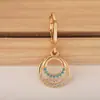Europa y Estados Unidos transfronterizos nuevo comercio exterior chapado en cobre oro real incrustado circonita aretes moda personalidad nicho temperamento joya para el oído venta al por mayor