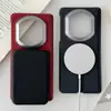 Funda magnética para teléfono con textura de fibra adecuada para Huawei MateX7, pantalla plegable doble eje central X6X5 edición coleccionista cubierta protectora