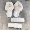 Pantuflas de Algodón Cálido Peludas para Mujer Zuecos de Algodón para Hombre Lavables Forro Polar Interior Extraíble Funda de Piel Invierno