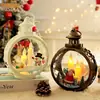 Regalo de Navidad Pequeño Regalo para Niños Luz Nocturna Nochebuena Ventana Bola de Cristal Atmósfera Adorno de Escritorio Decoraciones