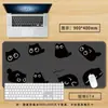 Mouse Pad Gato Extra Grande Desenho Animado Fofo Grande Teclado Preto E-Sports Teclado para Meninas Pad de Mesa para Meninos