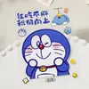 Lindas Pegatinas para Taza de Agua de Doraemon Adhesivo Plano Lindo Personaje Azul Gordito Pegatinas para Funda de Teléfono DIY Accesorios Versión Q