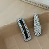 Pinza para el pelo tipo gota de agua con diamantes brillantes estilo coreano, sensación de lujo ligero de alta gama, pasador simple para flequillo lateral, accesorio para el cabello