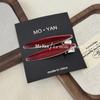 Grampo de cabelo Angkor Red Irregular Alloy Drop Glaze Hairpin Cabelo quebrado Grampo de cabelo Front Side Bangs Clipe Duckbill Par de grampos
