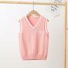 Colete Infantil, Suéter Estilo Preppy, Colete Pulôver Elegante para Estudantes, Colete de Algodão para Meninas, Colete de Tricô para Meninos