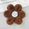 Estilo Xiaoxiang Lana Hecho a Mano Flor Tridimensional Corsage Accesorios para Mujer Primavera y Otoño Nuevo Suéter de Punto Prenda Piezas de Flor Decorativas
