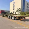 Fabricante Fornece Semirreboques Plataforma de 12,5m, Veículos de Transporte Plataforma de Cama Alta-Baixa, Plataformas de Contêineres Logísticos Multiuso