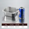 Cuencos de acero inoxidable para servir, recipientes rectangulares con tapa, recipientes comerciales para alimentos, carritos de comida rápida, cuencos para servir en buffet, platos cuadrados, cajas