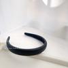 Diadema de piel PU con textura de mousse, diadema sencilla para combinar con todo, elegante de borde ancho, accesorios para el cabello de celebridad de Internet, tocado japonés y coreano