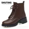 Botas Negras Estilo Dr. Martens Shu Ting para Mujer, Botines Forrados de Polar, Zapatos de Madre, Nuevas Botas de Invierno 2026, Zapatos Populares para Mujer, Zapatos Dobles de Algodón