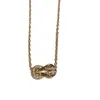 Colar de ouro 18k de alta qualidade com ferradura e fecho de oito para mulheres, versátil e luxuoso, um presente perfeito para namorada ou melhor amiga