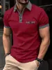 Camisa Polo Masculina de Manga Curta Europeia e Americana Transfronteiriça Verão Aliexpress Amazon Mais Vendido Polo com Combinação de Cores