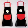 Delantal de Cocina Impermeable y a Prueba de Aceite con Dibujos Animados para Hombres y Mujeres, Ropa de Trabajo, Delantal Limpiable a Mano, Modelo de Pareja Anti-Manchas de Aceite