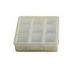 Caja de Plástico Transparente de 9 Compartimentos Caja de Empaque para Cuentas Sueltas Bolsa para Piezas de Repuesto Material Hecho a Mano Caja de Almacenamiento de Escritorio