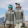Jaqueta Softshell Alternativa de Marca para Homens e Mulheres, Conjunto de Duas Peças Removível 3 em 1 com Forro de Grafeno, Jaqueta para Caminhada, Compra em Grupo com Logotipo