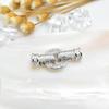 Accesorios DIY Set Redondo Pequeño Hebilla Cuadrada Microincrustada Hebilla de Circonita Doble Campana Hebilla Móvil Escalera