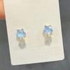 Pendientes con diseño de planeta, atmósfera, luna, colores elegantes y fantasía que cambian de color, con dulces y geniales estrellas.
